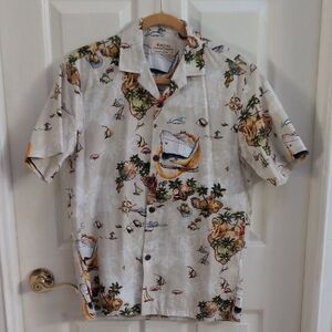 Royal Hawaiian Creations Men's Short Sleeve Button Up Hawaiian Shirt Size Small